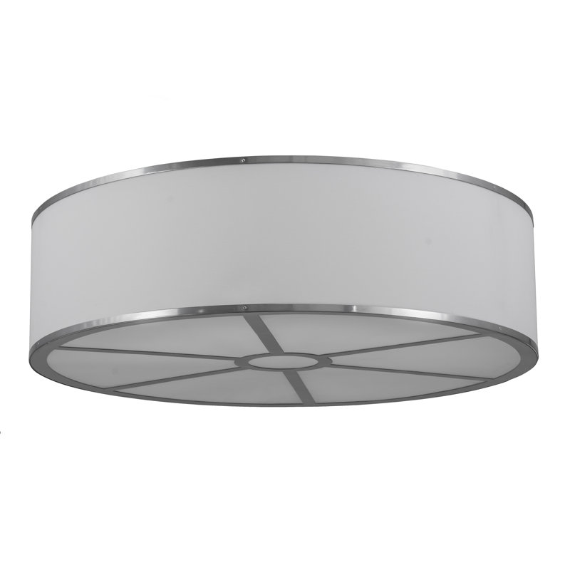 Plafonnier encastré en tissu, Chrome extrême, H 10 po x l 36 po x P 36 po