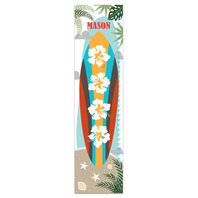 Tableau de croissance personnalisé Suki Surf Board