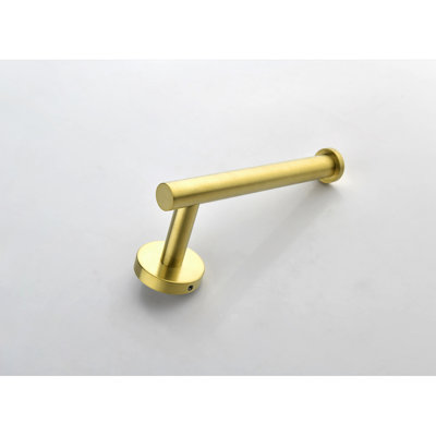 3 Brushed Gold Bathroom Hardware - Modern Design With Function. Smooth Edges Injury. Material Resists Corrosion. Wall Mount For Orderliness. Easy Installation Steps Style. Protects Body From
