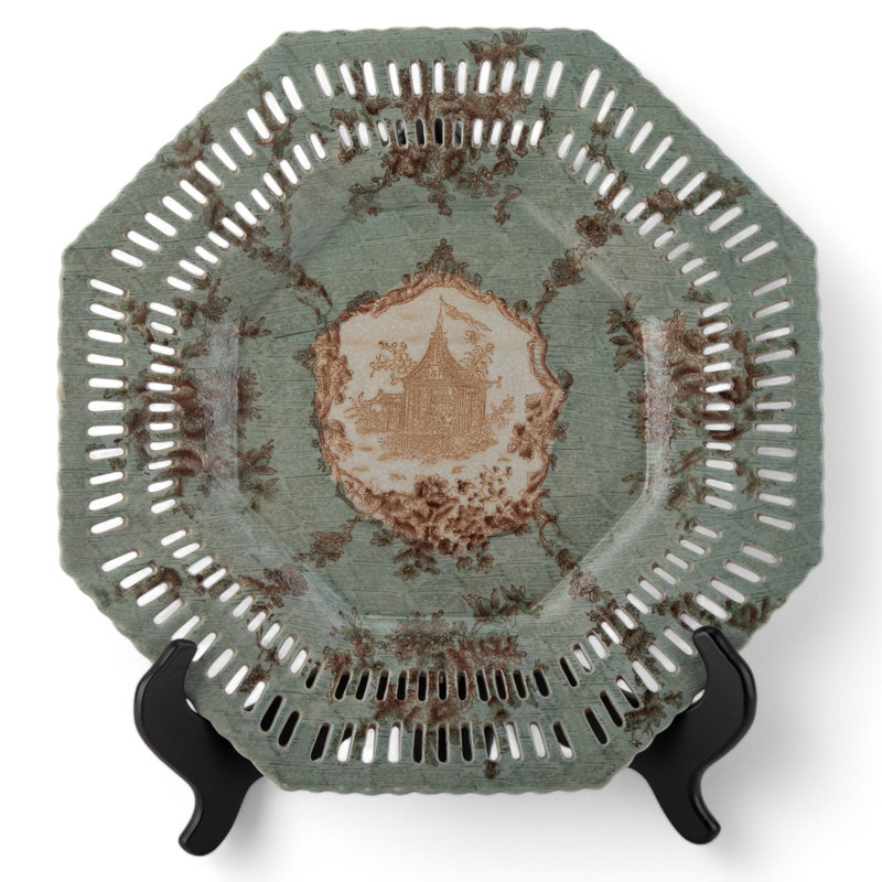 Plateau octogonal en porcelaine Anbertonia