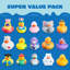 30 pièces canards en caoutchouc, assortiment aléatoire de jouets en caoutchouc pour enfants