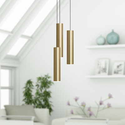 Luminaire suspendu cylindrique à 3 lumières Nevcivan