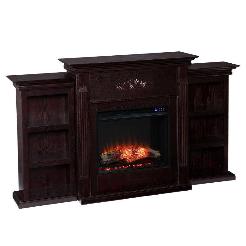 Tonsey 70.25'' W Espresso Electric Fireplace