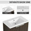 Meuble-lavabo mural moderne 30 po avec lavabo en résine