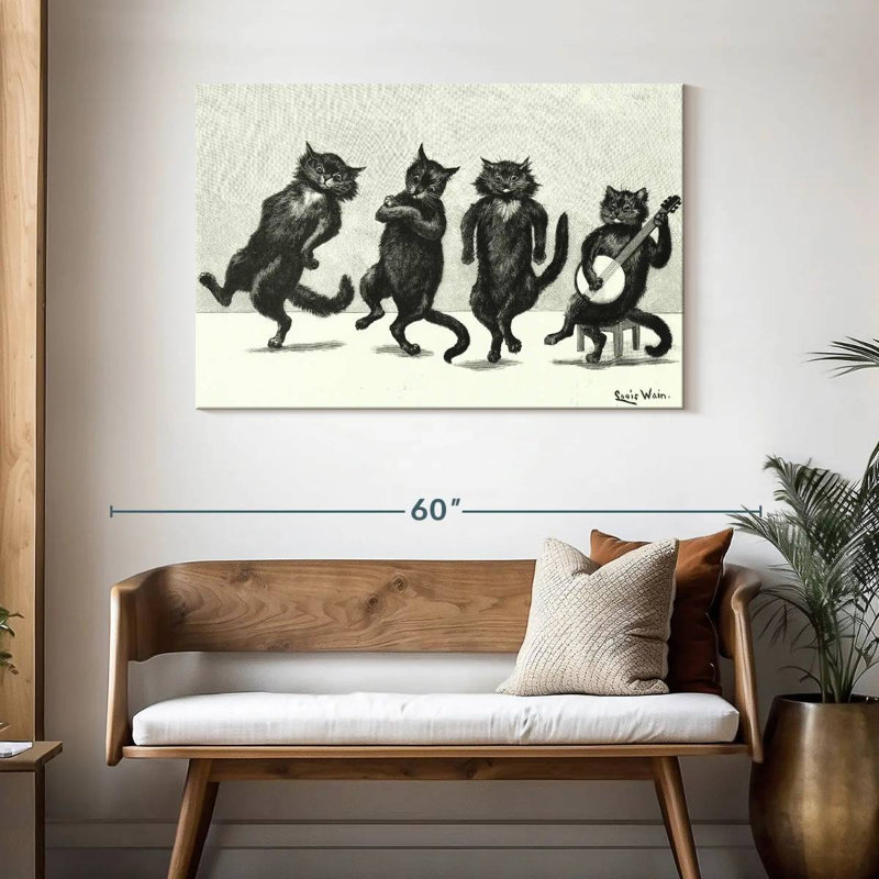 Brampt Cats Dancing, H 30 po x l 45 po