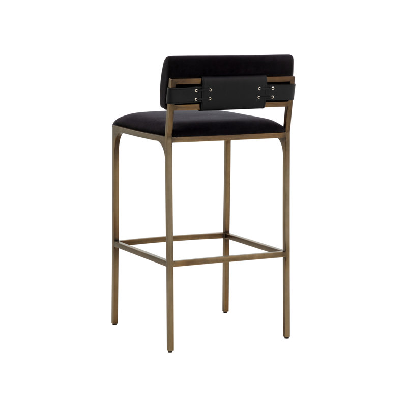 Mori Upholstered Stool with Metal Frame