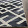 Tapis géométrique en laine / coton touffeté à la main Bryauna
