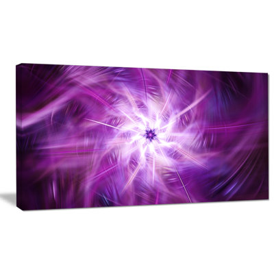« rotatif brillante purple fireworks », impression sur toile tendue