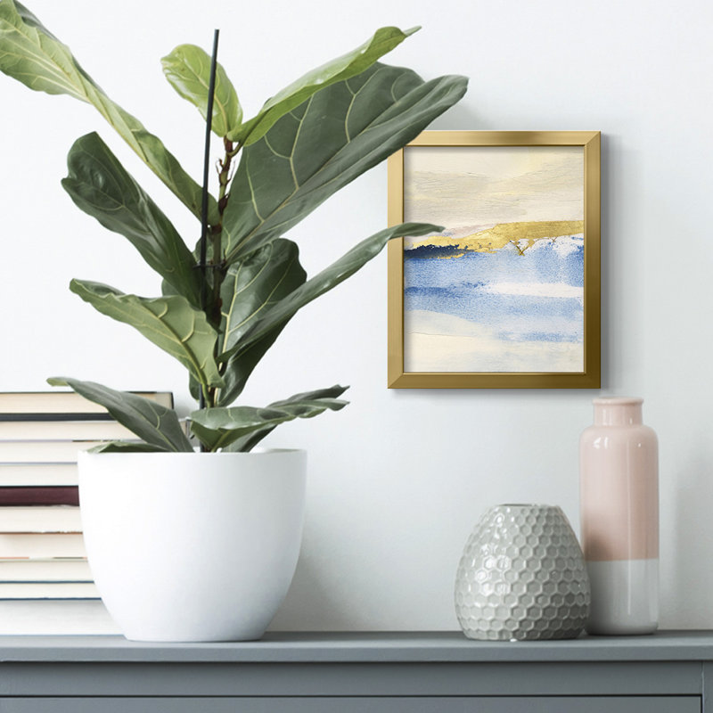 Ebian " Pampa I ", White Framed Canvas, 37.5" H x 27.5" W, No Mat