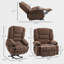  Fauteuil inclinable compact de massage inclinable électrique en polyester brun avec chauffage et télécommande-433360099