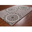 Tapis à motif géométrique en laine à motif géométrique touffeté à la main gris, crème et noir Ailey Authentic-329720442