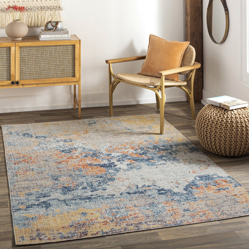 Modern Outdoor Rug, Abstract Anti Slip Easy to Clean Rug For Patio, Balcony, Decks & Garden, Rectangle 120 x 170 cm
