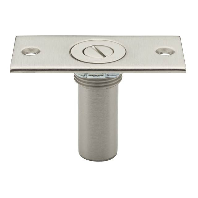 Locking Dustproof Strike Catch, Unlacquered Brass, 4.2" H x 3.5" W x 1.6" D
