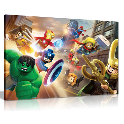 Lego The Avengers - Wrapped Canvas Print