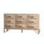 Commode moderne à 9 tiroirs avec glissières en métal coulissantes et rangement polyvalent pour les chambres et les espaces de vie confortables