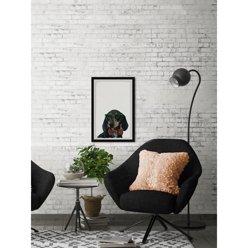 'Stylish Dachshund' Framed Print, 45" H x 30" W x 1.5" D
