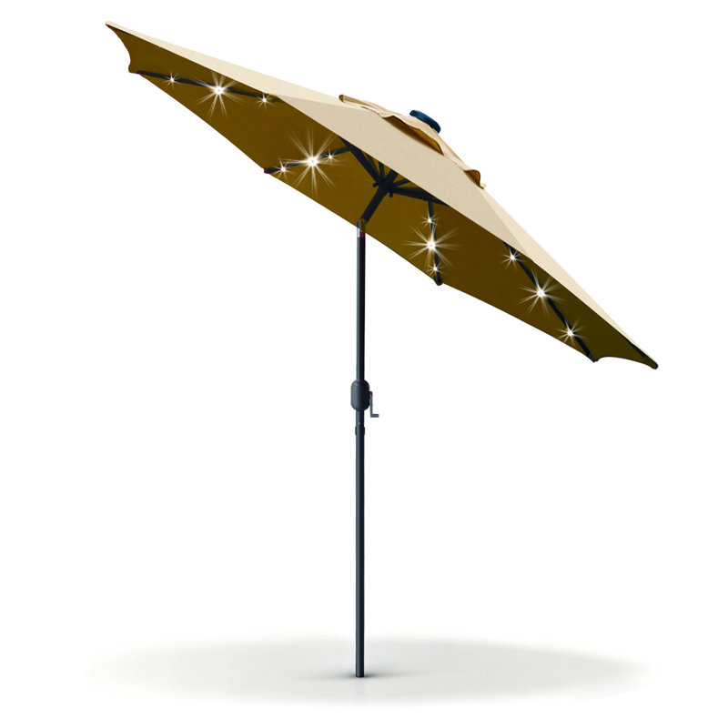 Parasol de marché balancé 9 pi, Havane clair