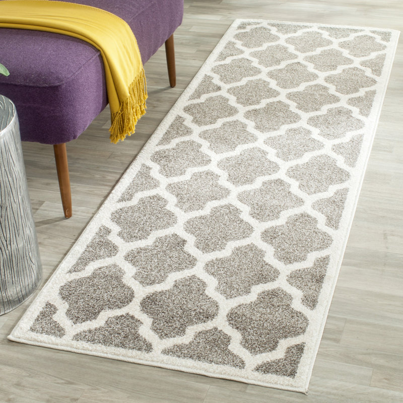 Schuman Geometric Hand Woven Indoor / Outdoor Area Rug, Runner 69 x 213 cm