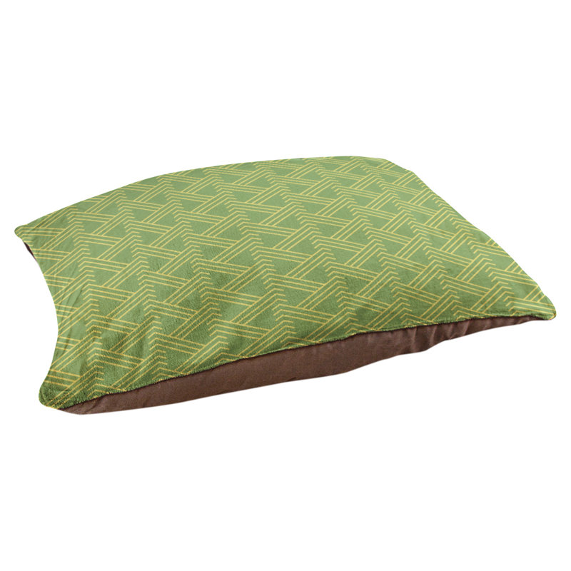 Coussin pour chien Chen, Petit (l 28 po x P 6 po x H 18 po), Vert/jaune