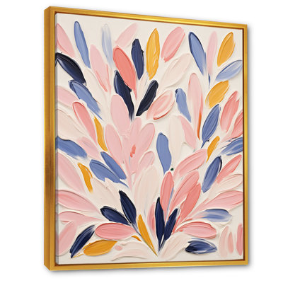 Pink And Blue Seabed Coral Floral - Coral Wall Art