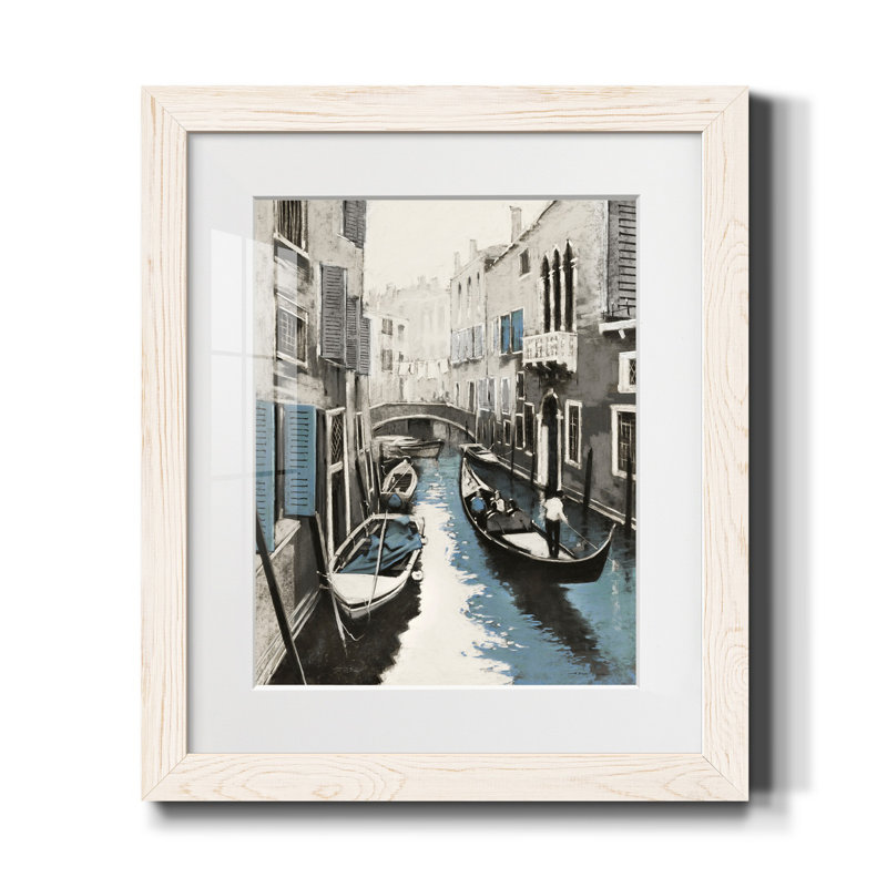 Venise II - reproduction d'art, Papier encadré blanc, H 24 po x l 18 po x P 1,5 po, Blanc