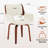 Chayne Faux Leather Upholstered Swivel Dining Armchairs-1483545562