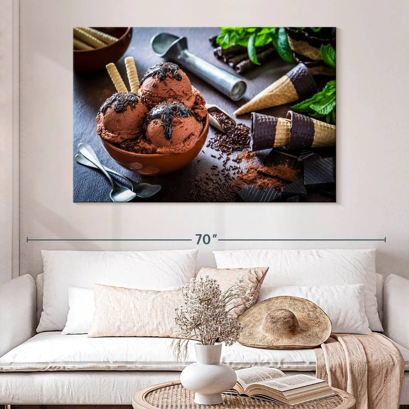 Yarlin Chocolate Ice Cream, 34" H x 51" W