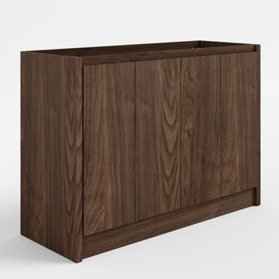 Base de meuble-lavabo en bois 48 po seulement, sans lavabo double et miroir