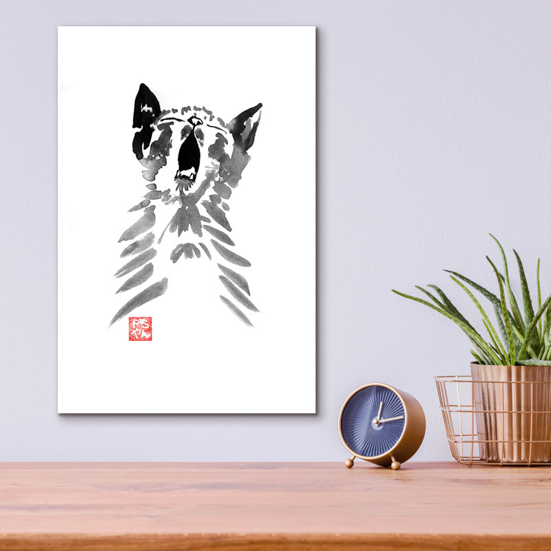 «Yawning Cat» par Pechane, H 16 po x l 12 po