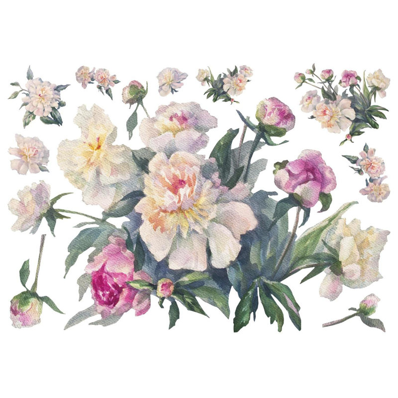 Décalcomanie murale géante et colle-bouquet floral