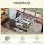 Tortoise House with Mesh Roof Small Pet Reptile Wooden House - Grey
