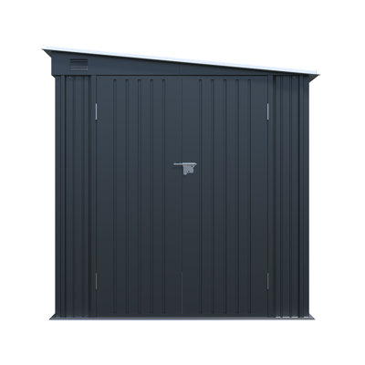 Remise de rangement extérieure en acier galvanisé 6X8pi avec portes doubles verrouillables