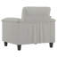 Canapé-fauteuil, microfibre grise, pieds fuselés, 35 po