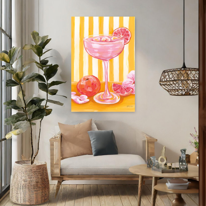 Art contemporain sur bois rose Paloma, H 48 po x l 32 po