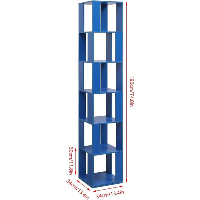 190cm H x 34cm W Bookcase, Royal Blue