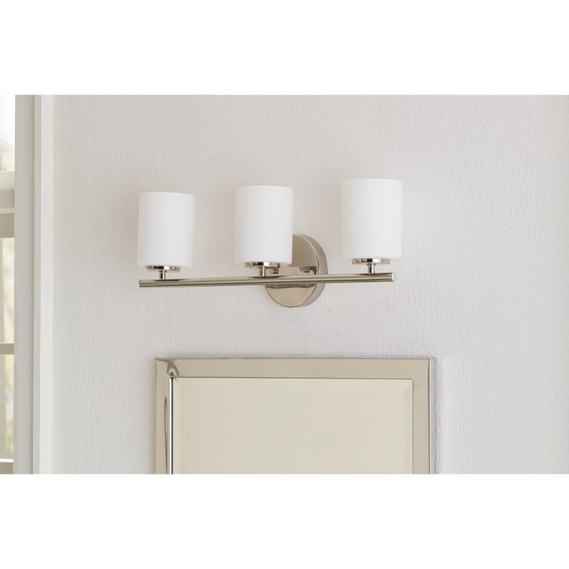 Steelville 3 - Light Dimmable Vanity Light, Polished Nickel