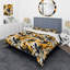 Ensemble de housse de couette léopard noir et jaune Opulen IV-1710813944
