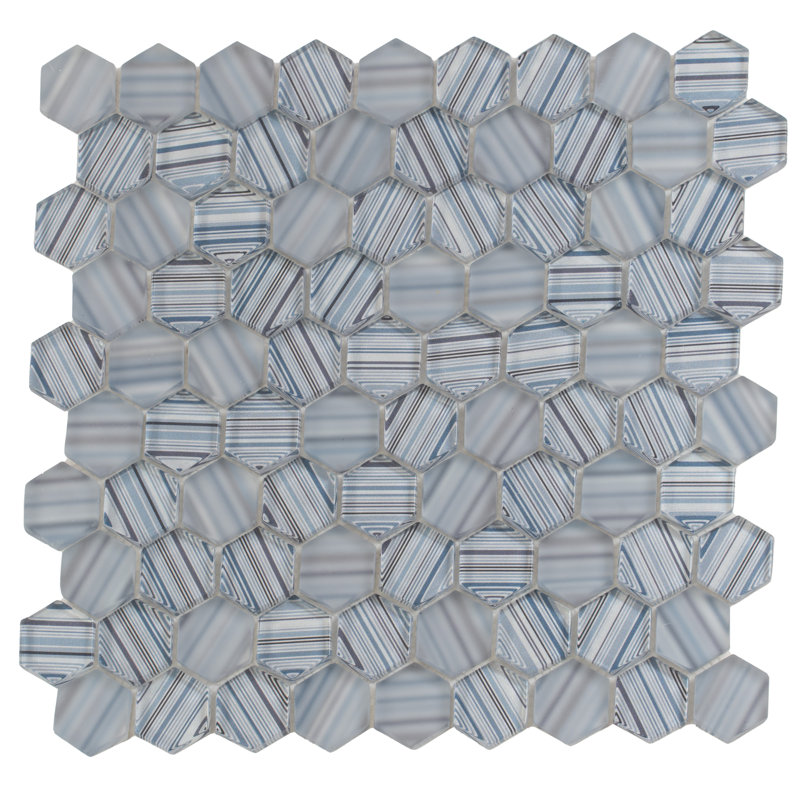 Carreau de mosaïque 1,2 po x 1,2 po, Bleu
