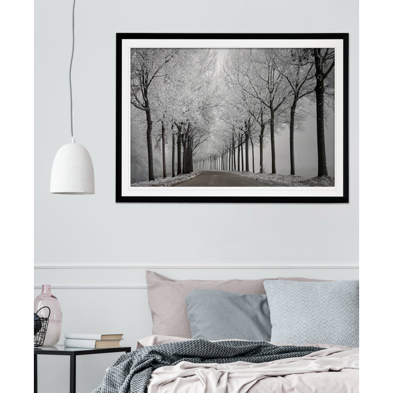 " Winter Curve ", Black, 20" H x 24" W x 1.5" D