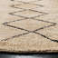 Bohemian Hand-Woven Ivory/Black Area Rug-1148504818