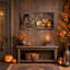 Art sur toile orange et blanc-403712500