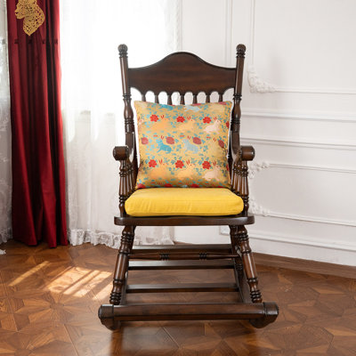 American-Style Solid Wood Balcony Rocking Chair