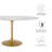 Lippa 60" Oval Terrazzo Dining Table In Gold White-222309086