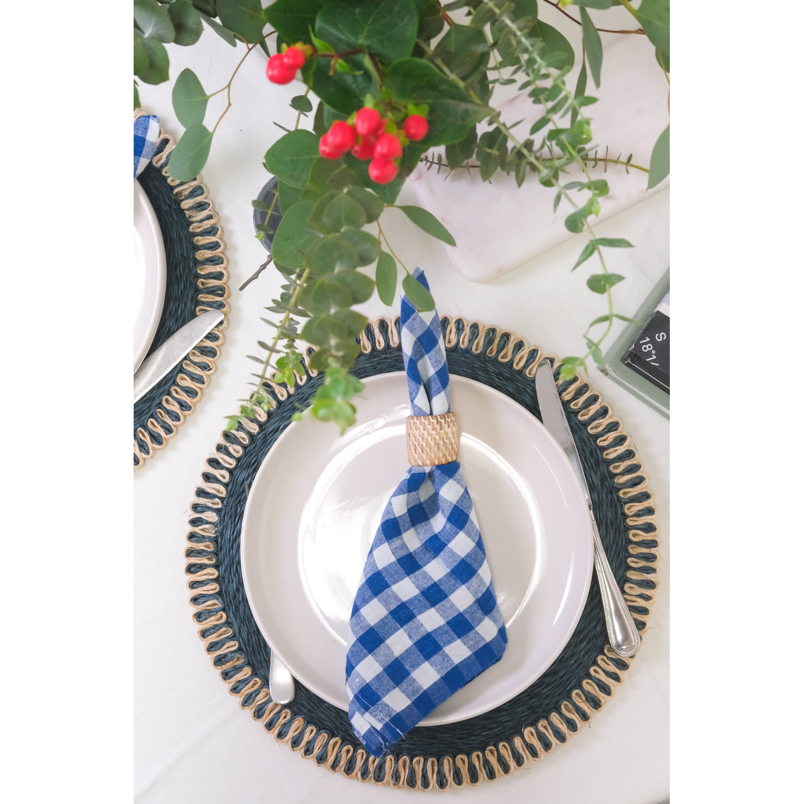 Alessandro Linen Napkin, Blueberry