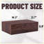Table basse 39,3 po x 21,7 po x 11,8 po en bois de noyer à grain de bois, table d'appoint de salon luxueuse Fashion Texture Design pour une utilisation multi-scène