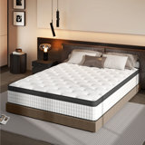 Firm Mattress, 10" & 12" Gel Memory Foam Hybrid Mattress in a Box