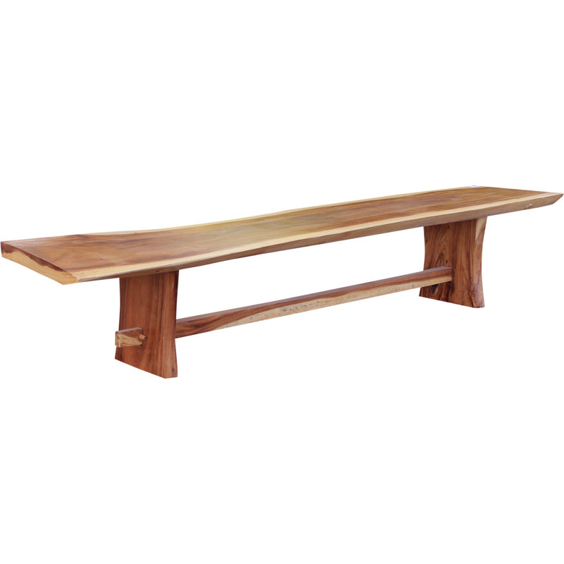 Banc en bois massif Cardoza, H 19 po x l 98 po x P 16 po
