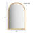 Montra Natural 24"W x 36"H Arched Wood Wall Mirror with Braided Rubber Frame-125562583