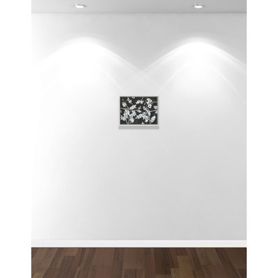 «Metallic Blocking Moonlight Forest - Floater Frame», reproduction d'art sur toile
