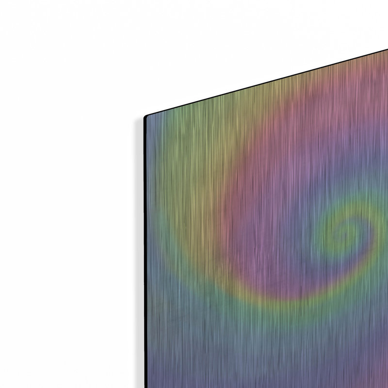«Pastel Rainbow Swirl» par Art Licensing Studio, art mural en métal, H 12 po x l 12 po